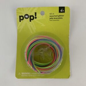 Pop! Glitter Jelly Bracelets DIY Kit Joanns Neon 50 Count NIP